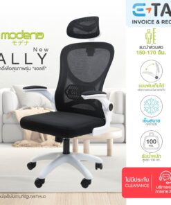 เก้าอี้เพื่อสุขภาพ รุ่น Ally (แอลลี่) (กรุงเทพฯจัดส่งฟรีแบบประกอบ) - Black-White