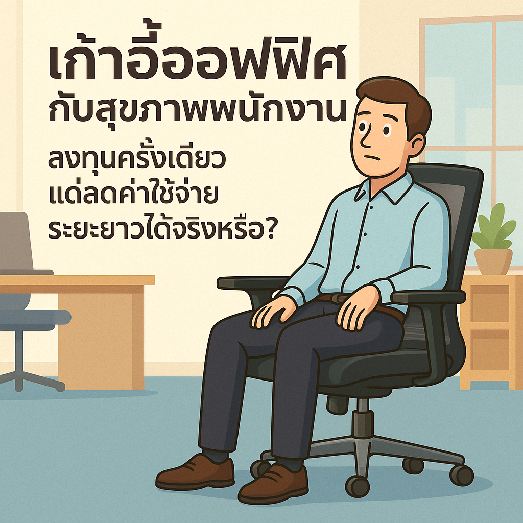 เก้าอี้ออฟฟิศกับสุขภาพพนักงาน: ลงทุนครั้งเดียวแต่ลดค่าใช้จ่ายระยะยาวได้จริงหรือ